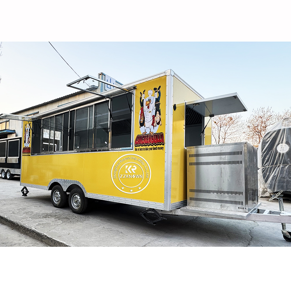 KN-FS350 3.5M Length Mobile Street Food Truck Electric Fast Food Cart for Sell Snack Customized Catering Vending Cart