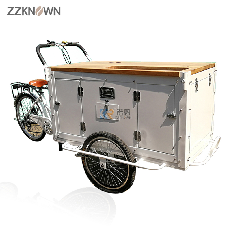 Wheeled Electric Food Truck Mobile Three-wheel Fast Food Truck Fashion Design Coffee Bike