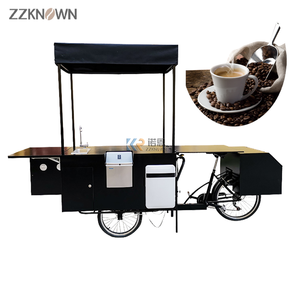 New Design Outdoor Street Commercial Coffee Bicycle with Water Supply System Retro Coffee Bicycle