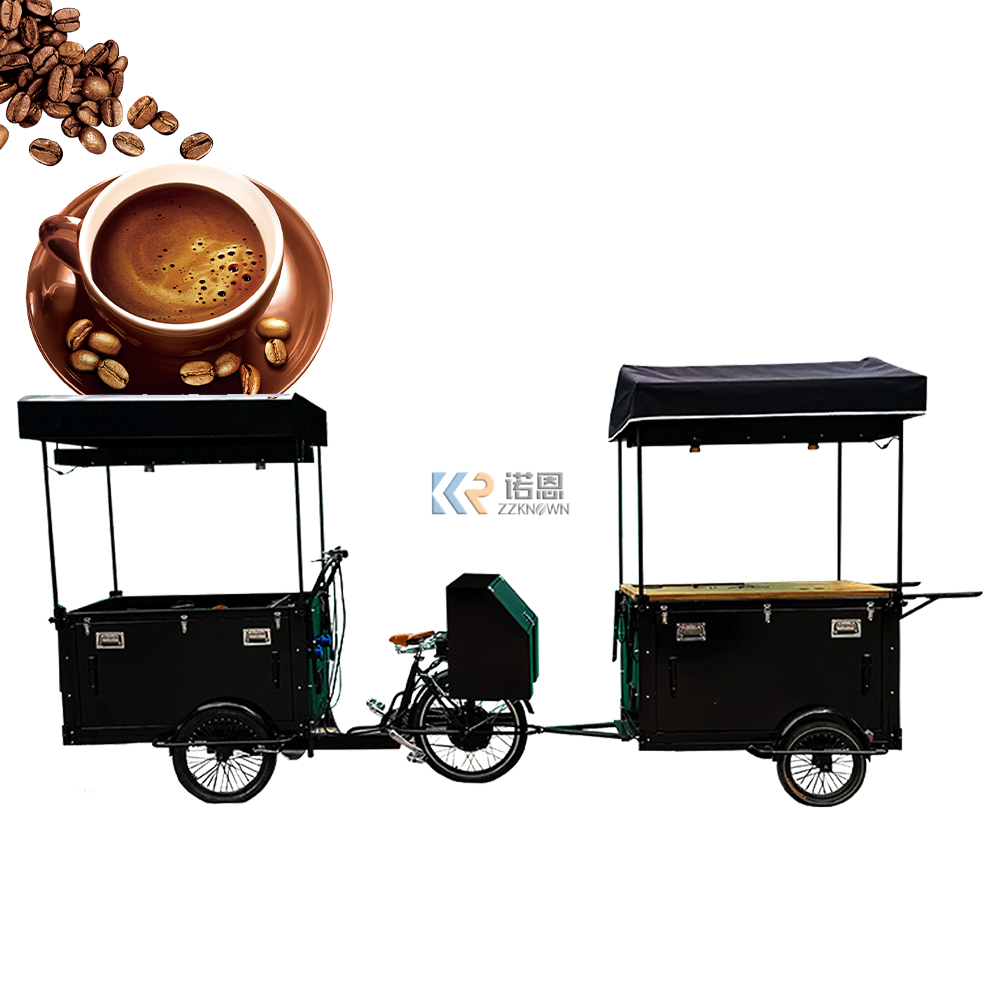 Newly Hot Selling Coffee Tricycle 3-wheel Coffee Bicycle Coffee Cart Coffee Pedal Pedicab Rickshaw Three-wheeled Coffee Car