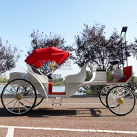Hot Sale Amusement Park Sightseeing Reception Carriage/Luxurious Three-row Long-range Lithium Battery Sightseeing Carriage