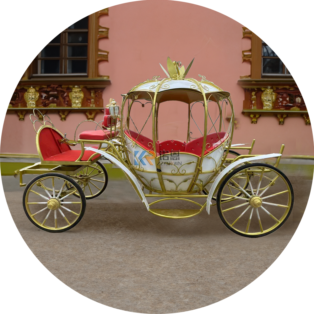 OEM Special Transportation Vehicle Wedding Pumpkin Horse Carriage Latest Wedding New Design Carriage