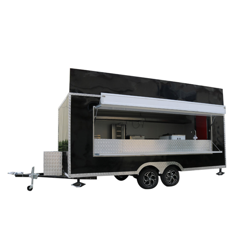 Europe Standard Black Color Food Trucks/Fast Food Vending Carts Catering Burger Trailer Mobile Food Cart