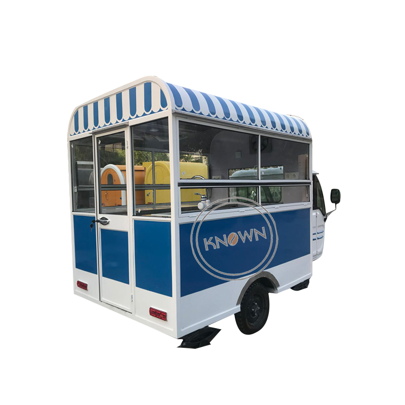 1100W 48V Electric Tricycle Vehicle Three Wheels Cargo Mobile Truck Hot Dog Coffee Food Cart for Sale