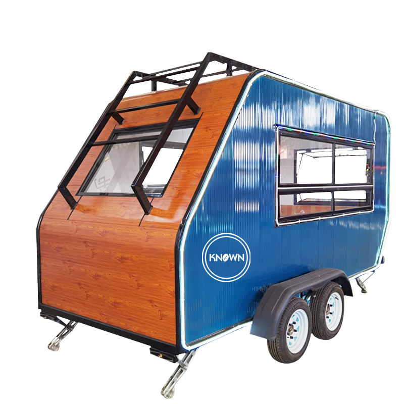 Mobile Fast Food Vending Trolley Cart Ice Cream Coffee Pizza Trailer Street Hot Dog Kiosk Van in USA
