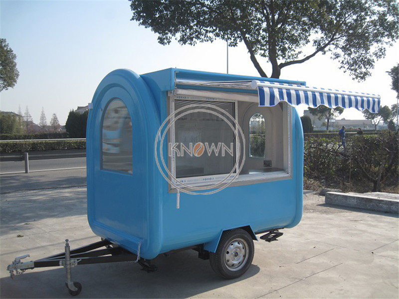 KN-FR-220H Customized Mobile Food Cart Catering Street Food Trailer Fully Equipped