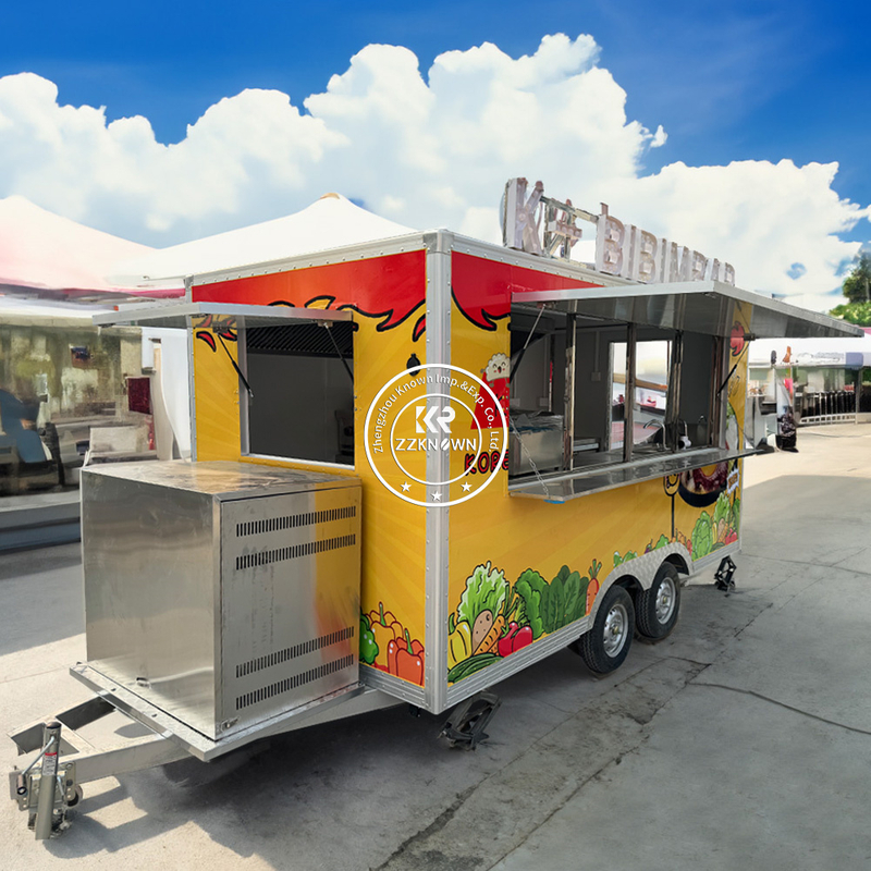 Customize Turkey Restaurant Consession Trailer With Griddle Owner Equipments Food-Trailer Vendors