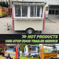 KN-FR-220W USA European Standard Food Trailers Round Type Food Trailer Customized Food Truck Cart