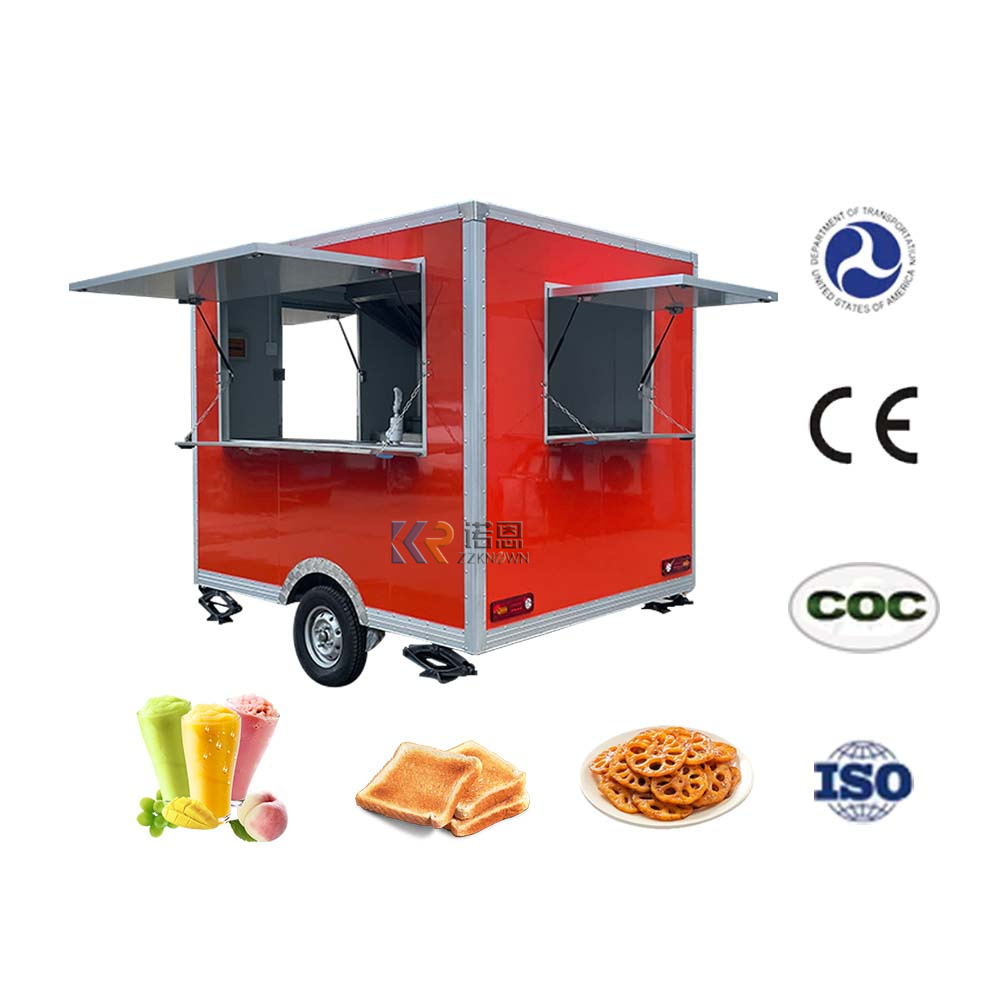 KN-FS-250Customized Mobile Fast Food Truck With CE DOT Australian Standard Mobile Food Trailer