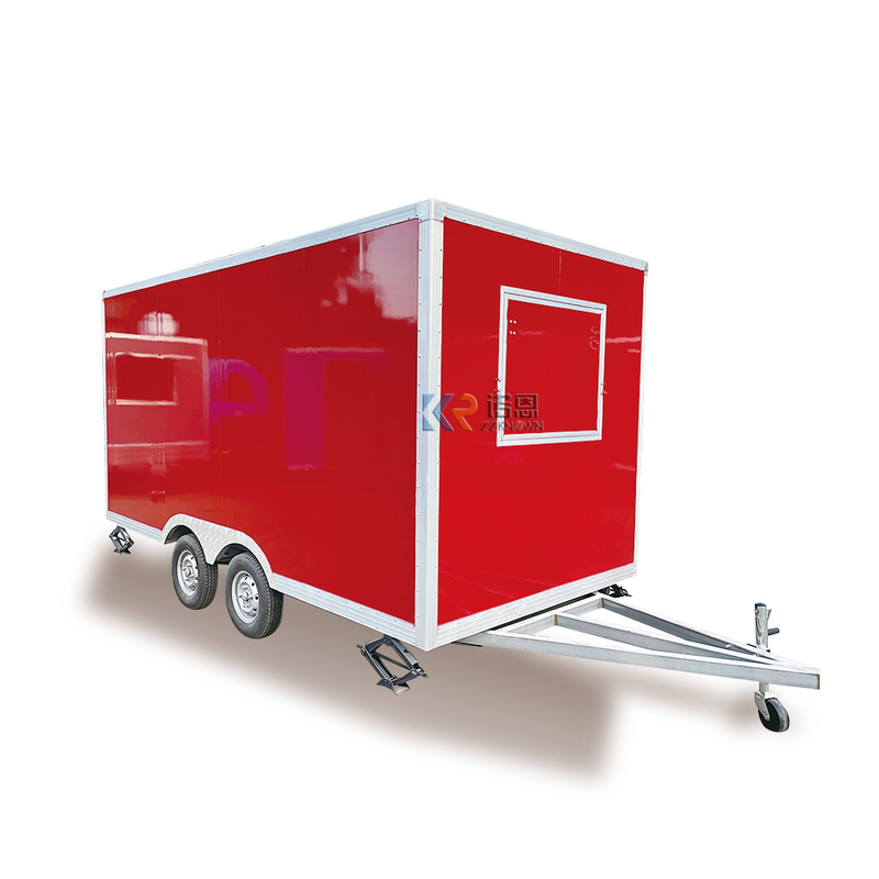 KN-FSH-400S Stainless Steel Fast Food Trailer With Deep Fryer And Oven Food Truck Trailer Mobile Food Trailer