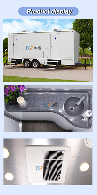 2023 Latest Design Portable Toilet Trailer Outdoor Luxury Shower Rooms For Sale Mobile Restroom Trailer