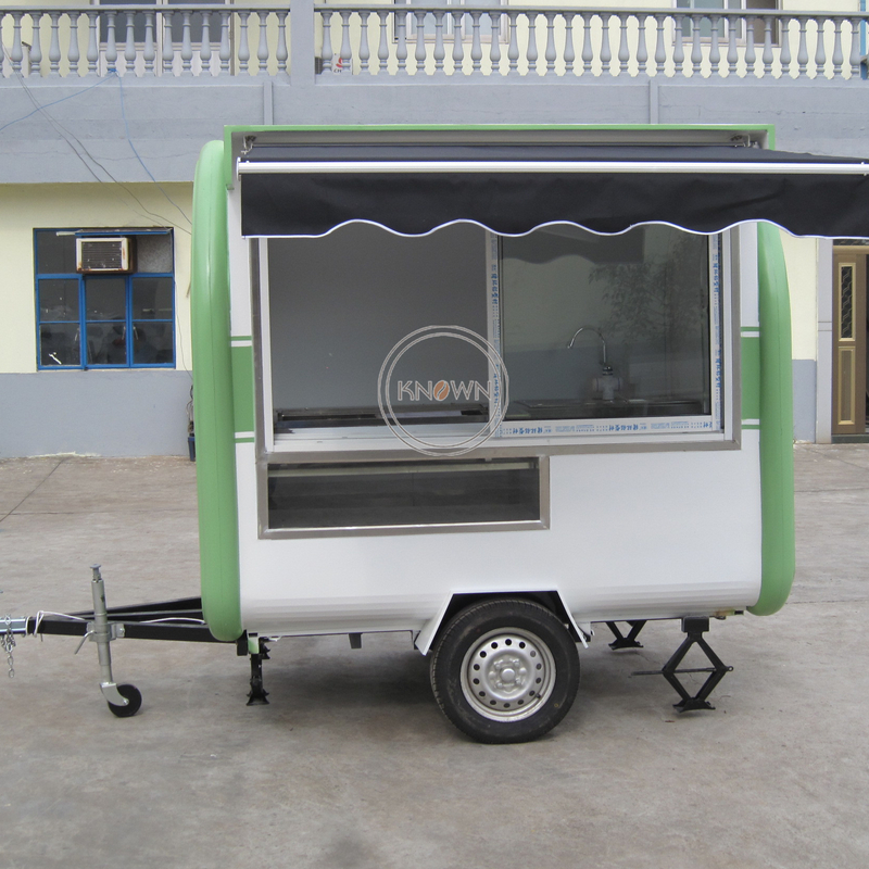 KN-280H Stainless Steel Catering Food Kiosk Mobile Food Carts Vending Truck Cart for Street Snacks 