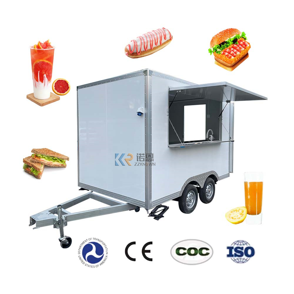 KN-FS-300 Food Trailer Multifunctional Fast Snaks Vending Carts Mobile Concession Ice Food Trucks