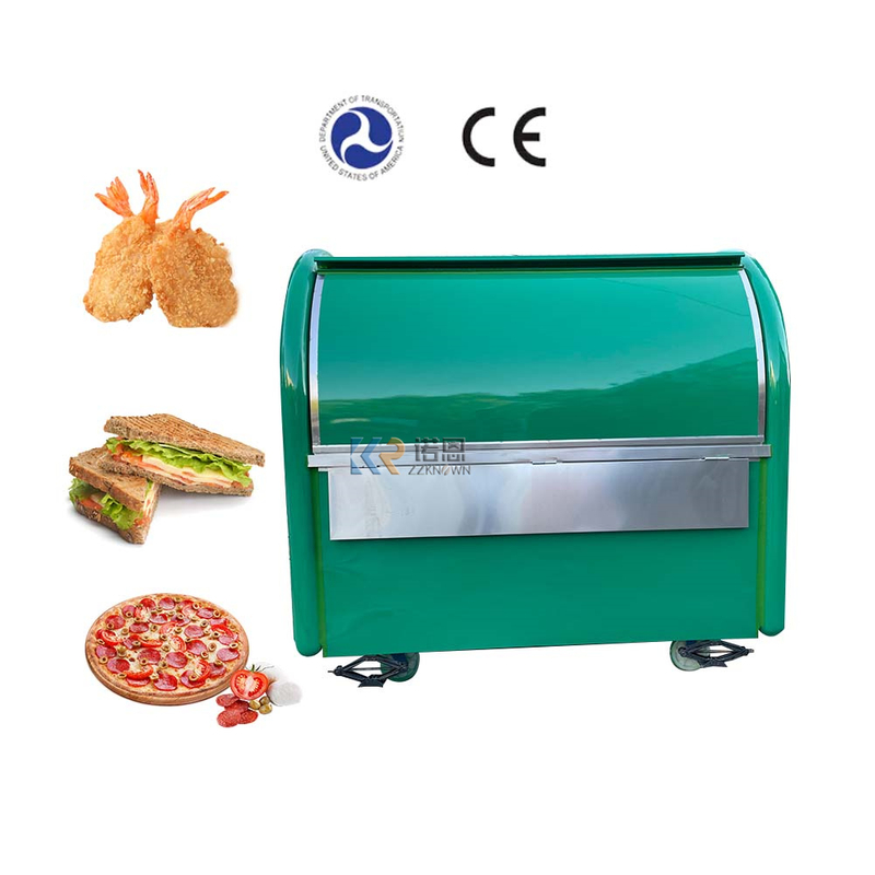 KN-FR-220A CE Approved Mobile Fast Food Truck Trailer Fully Equipped Hot Dog Snack Kiosk Food Cart for Sale
