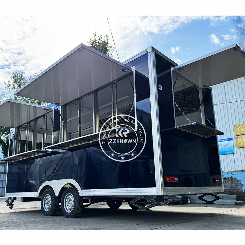 Pizza Hotdog Bbq Mobile Street Fast Food Caravan Trailer Cooking Equipment Camion Food Truck a Vendre