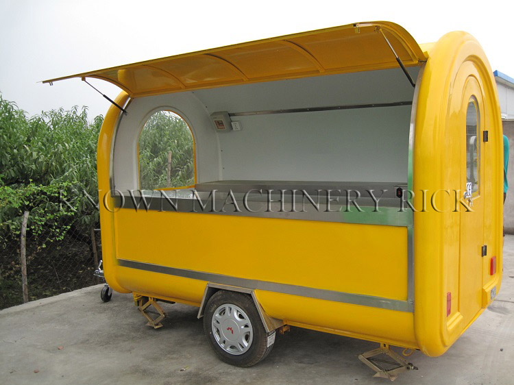 The Best Selling Long 280cm Mobile Food Carts Trailer Ice Cream Truck Snack Food Carts Customized Colors with Free Shipping