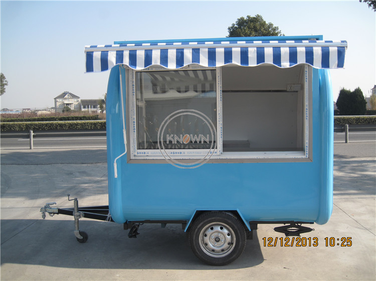 KN-FR-220H Promotion China Supplier 2.2m Street Food Cart Mobile Ice Cream Trailer for Sale