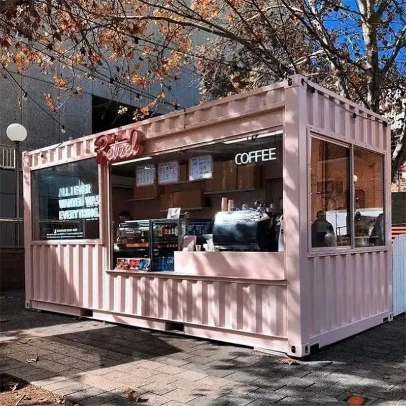 Modern Design Outdoor Extended Container Bar Mobile Coffee Cafe Shop Custom Design Container Coffee Shop Restaurant Luxury