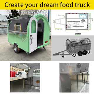 KN-FR-280W Food Carts New Mobile Food Truck In China Factory Price CE DOT Ice Cream BBQ Beer Bar Cafe Shop Fast Food Truck Mobile Kitchen