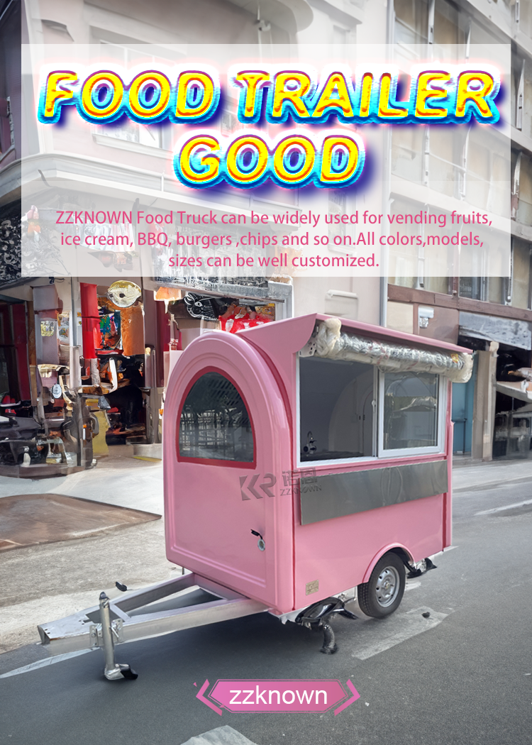  Food Trailer Mobile Fast Food Cart Ice Cream Hot Dog Food Truck Catering Food Kiosk