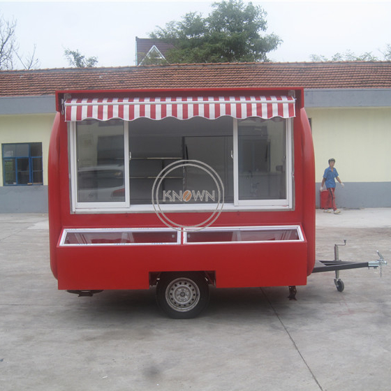 KN-FR-220HW Best Selling Trailer Type Mobile Fast Food Concession Trailer Ice Cream Roll Mobile Food Trailer