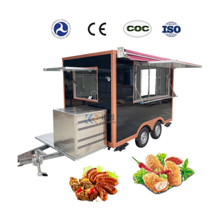 KN-FSH-300 Outdoor Street Mobile pizza Food Trailer With Full Kitchen Equipments