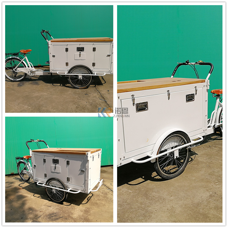 Wheeled Electric Food Truck Mobile Three-wheel Fast Food Truck Fashion Design Coffee Bike