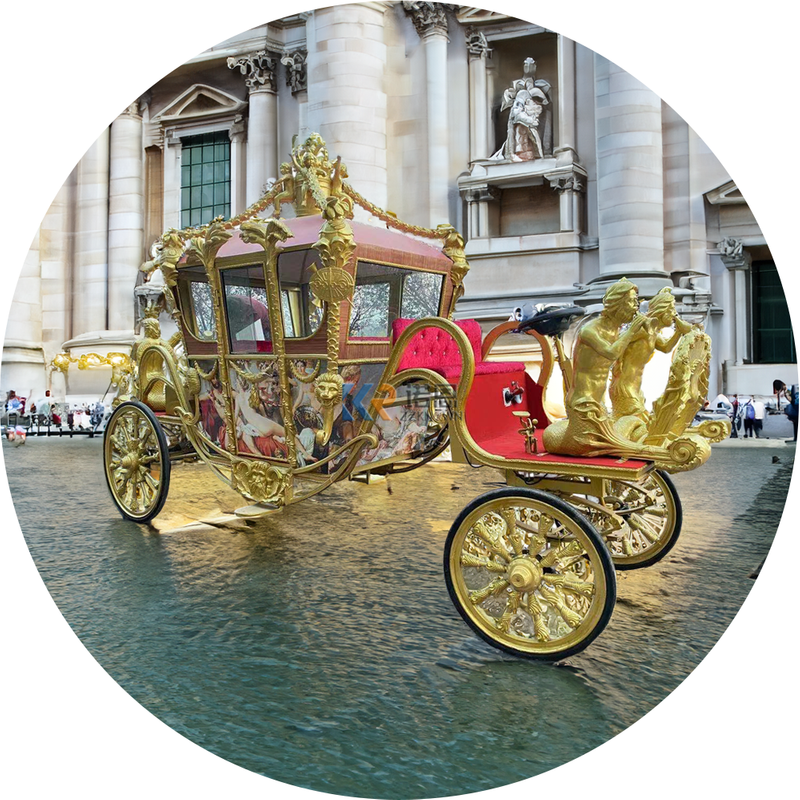 OEM European Royal Horse Drawn Wagon Electric Wedding Photography Scenic Reception Exhibition Most Popular Horse Carriage