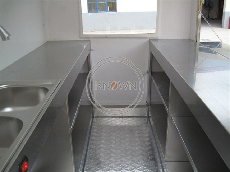 KN-220B Green Color Can Be Customized Food Trailer Cart Truck For Snack on Street