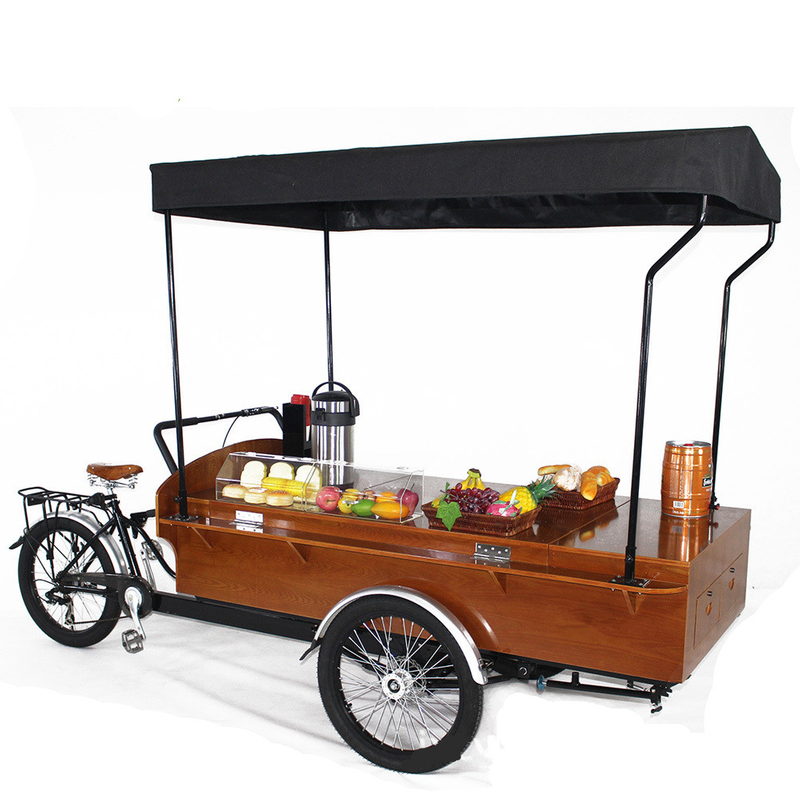 Multifunction Adult Tricycle Electric Cargo Bike Kiosk Mobile Food Display Cart for Sale Coffee Fruit Beer on The Street
