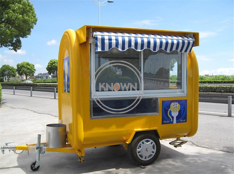 KN-FR-220H Customized Mobile Food Cart Catering Street Food Trailer Fully Equipped