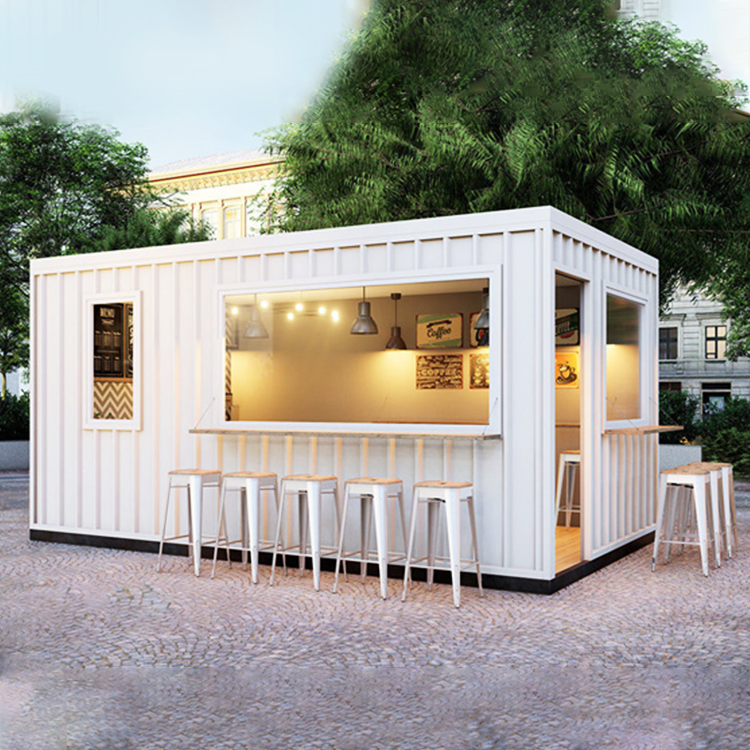 Modern Design Outdoor Extended Container Bar Mobile Coffee Cafe Shop Custom Design Container Coffee Shop Restaurant Luxury