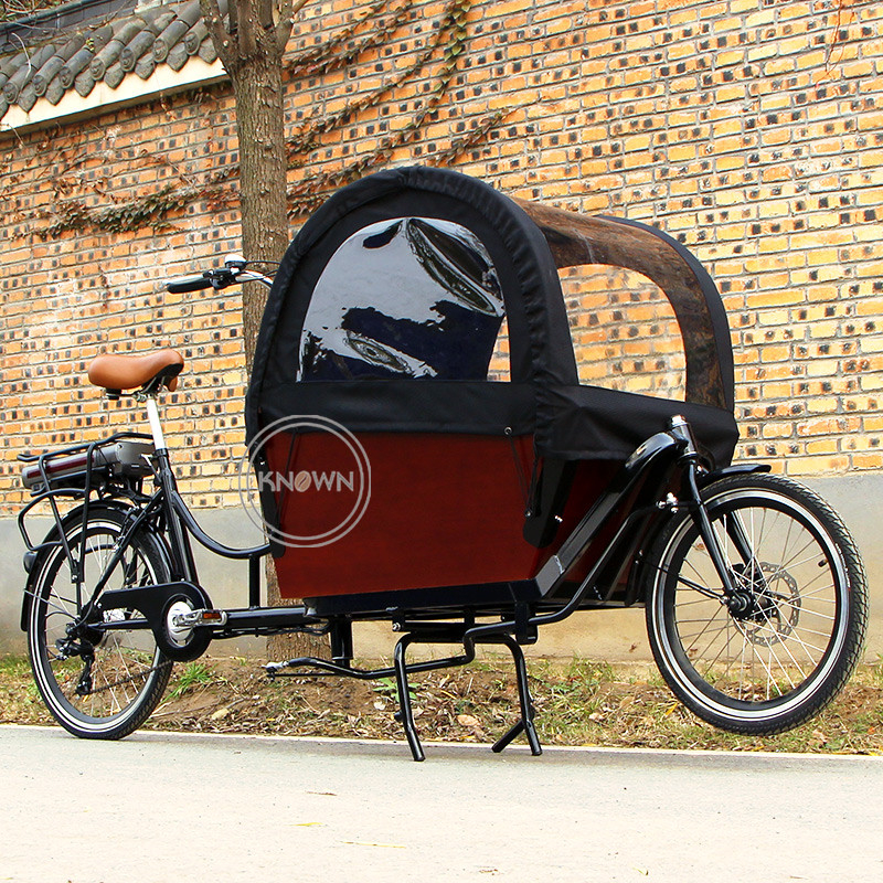 Large Capacity Electric Front loading bicycle Tricycle Front loading 2 Wheel Electric Cargo Bike two wheels cargo bike for adult kids
