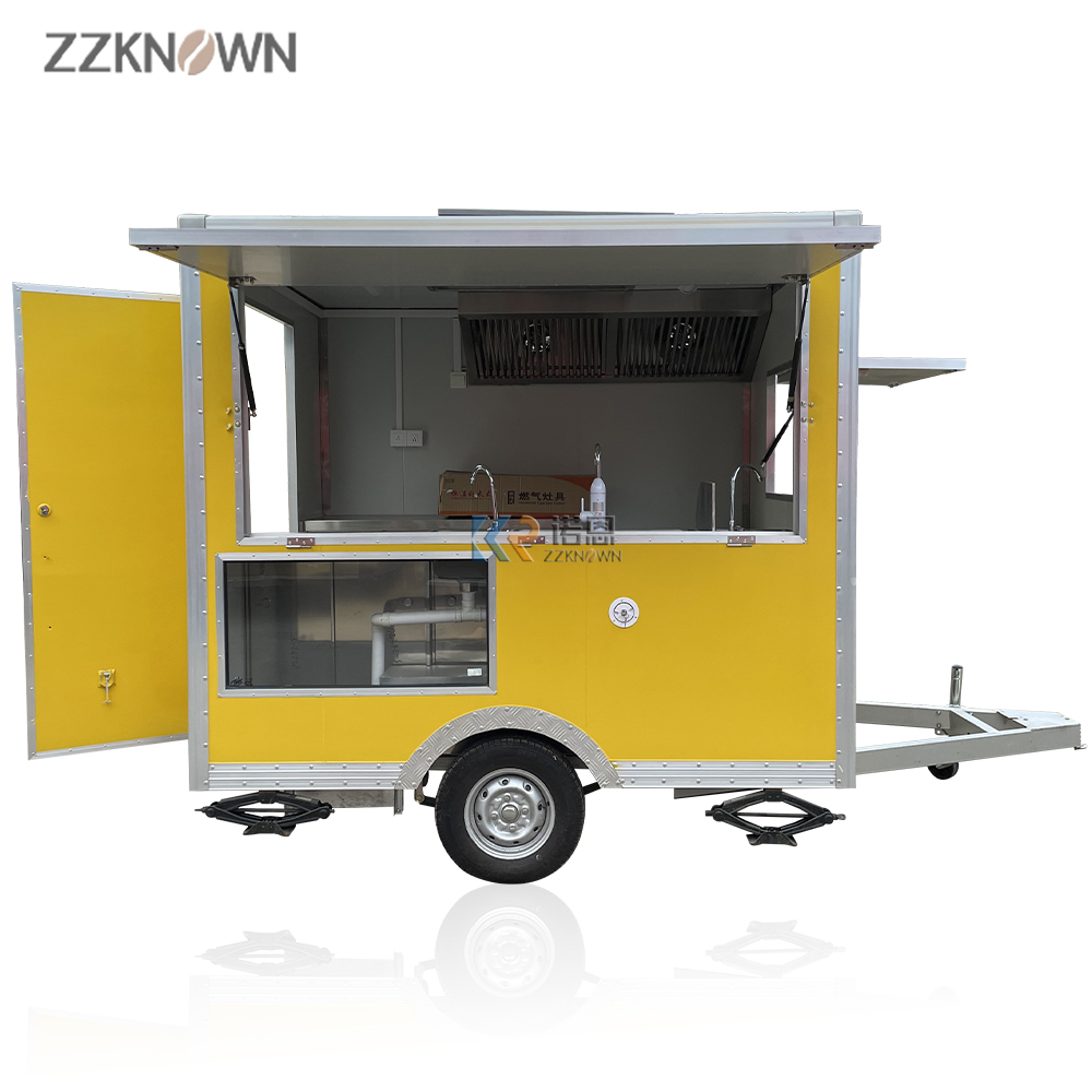 OEM Baking Equipment Mobile Ice Cream Truck Hot Dog Cart Concession Towable Food Trailer Dining Car for sale