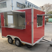 KN-FS-300 Europe Standard Food Truck Mobile Kitchen Catering Trailert Dog Snack Kiosk Food Cart For Sale
