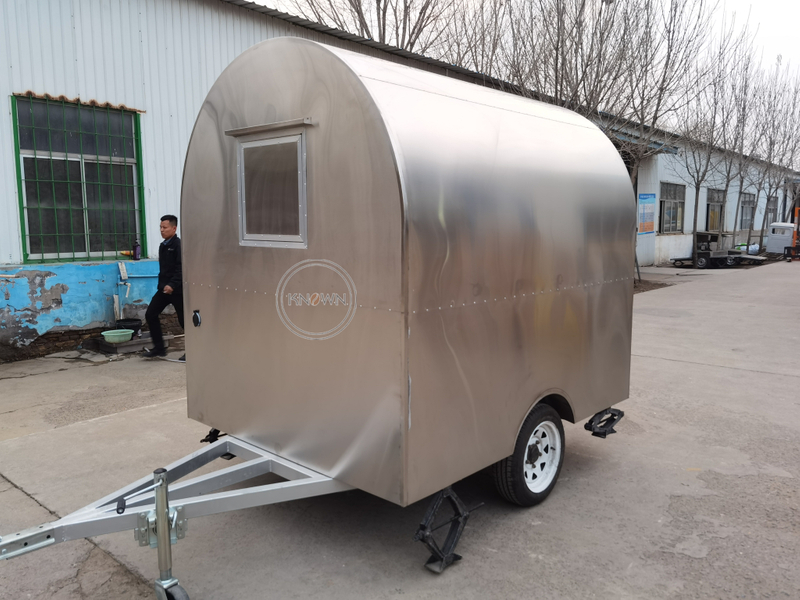 KN-QF-220B Outdoor Kitchen Fast Stainless Steel Food Trailer With Cooking Equipment Australian Food Truck