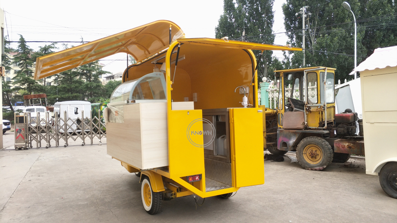 KN-APE-AR Electric Car Popsicle Ice Cream Vehicle Tricycle Cart For Sale Europe Customized APE Tricycle Food Cart