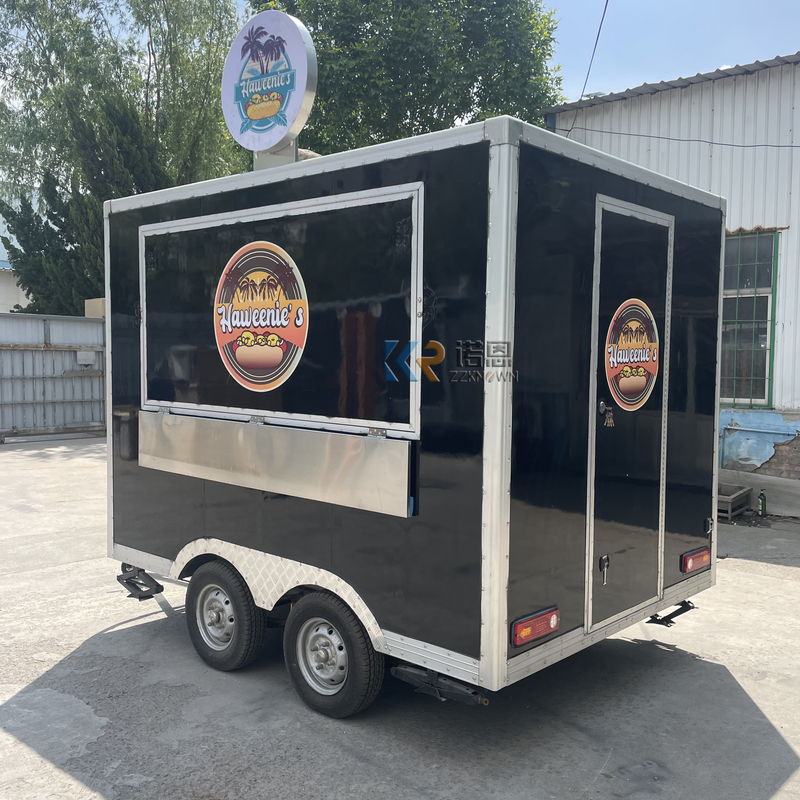 KN-FSH-280 New Design Mobile Food Carts Mobile Stainless Steel Concession Trailer Towable Food Trailer For Sale
