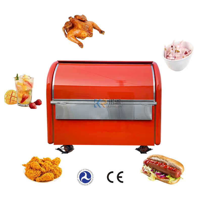 KN-FR-220A Best Selling Quality Street Snack Cart Vending Hot Dog Food Cart Mobile Food Trailer
