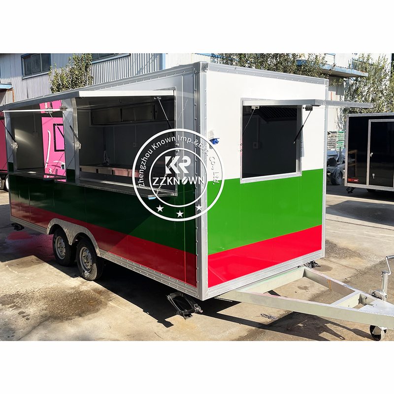 Hot Sale Mobile Street Fast Food Trailer Cart For Sale New Design Hamburger Pizza Ice Cream Food Truck Trailer Fully Equipped