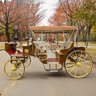 Customized European Style Sightseeing Carriage Wedding Horse Drawn Carriage Electric Horse Carriages