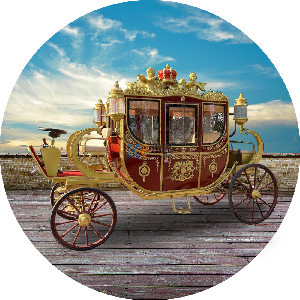 Luxury Four Wheels Sightseeing Electric Royal Horse Carriage For Sale Royal Special Transportation Carreta Horse Carriage Manufacturer In China