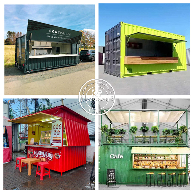 Low Price 20ft 40ft Prefab Detachable Container Coffee Shop Restaurant Luxury Container Bar Flat Pack Container House