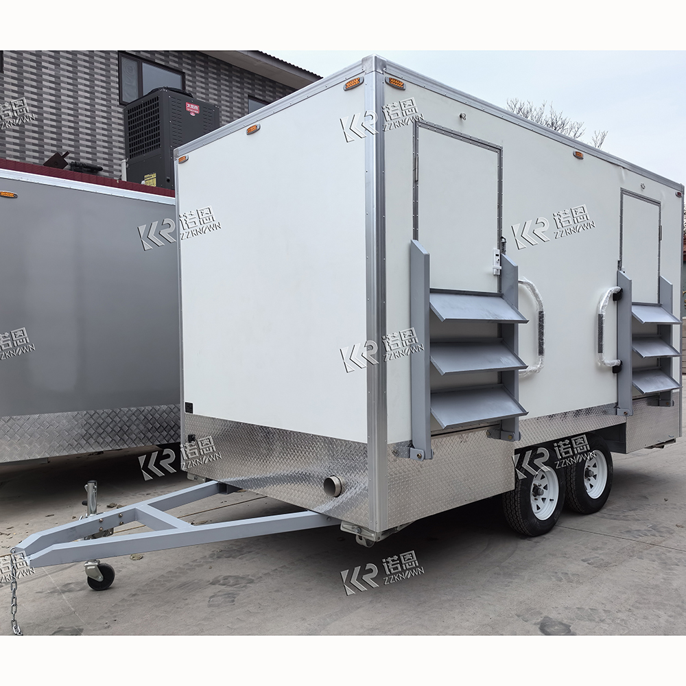 Public Portable Mobile Toilet Trailer Price VIP Luxury Outdoor Toilets Restroom Trailers Camping Bathroom WC For Sale