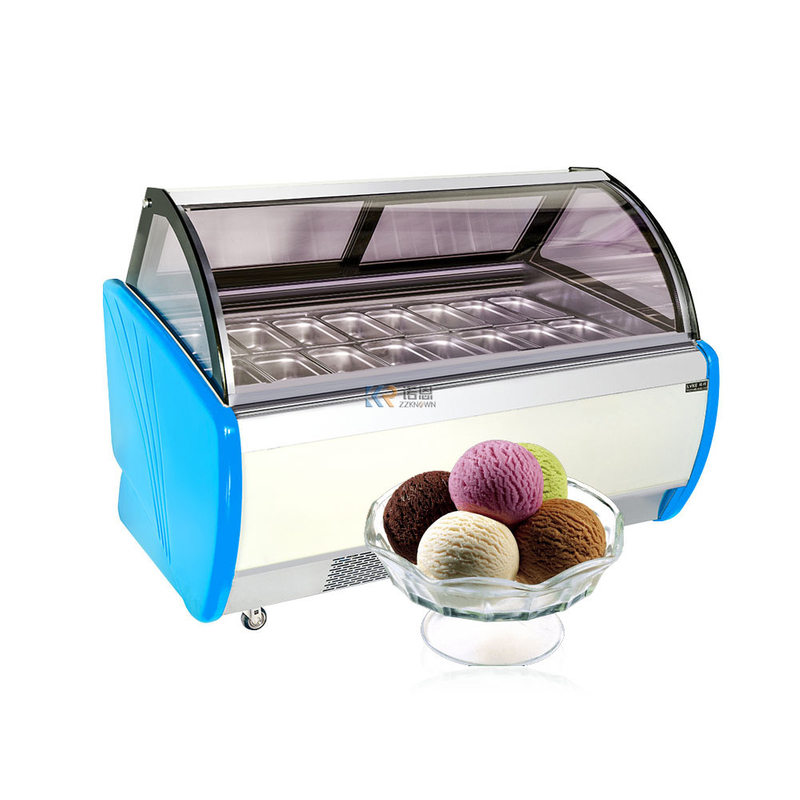 New Design Supermarket Ice Cream Display Food Grade Freezer Showcase Ice Cream Gelato Refrigerator Popsicle Cabinet