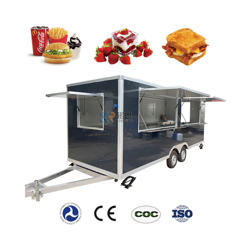 KN-FS-550S Hot Selling Coffee Taco Truck Fast Food Truck Food Trailer Kiosk Juice Car Hot Dog Cart With Grill Mobile Pizza Food Trailer