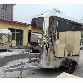 2.8*1.7*2.5 M(9.2*5.57*8.2ft) Public VIP WC Trailer High Quality Airstream Mobile Toilet Trailer Stainless steel Portable Restrooms for Sale