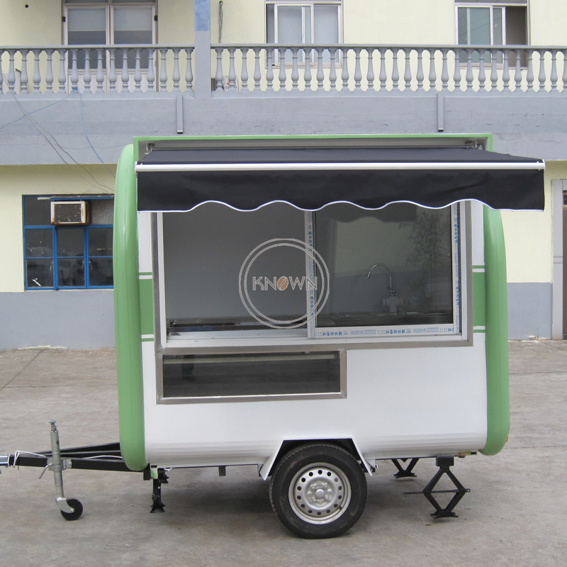KN-280H Stainless Steel Catering Food Kiosk Mobile Food Carts Vending Truck Cart for Street Snacks 