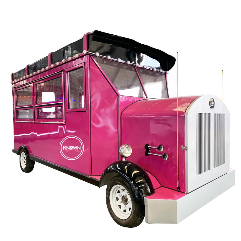 Mobile Food Snack Food Truck Ice Cream Vending Cart Hot Dog Cart With Grill And Deep Fryer 