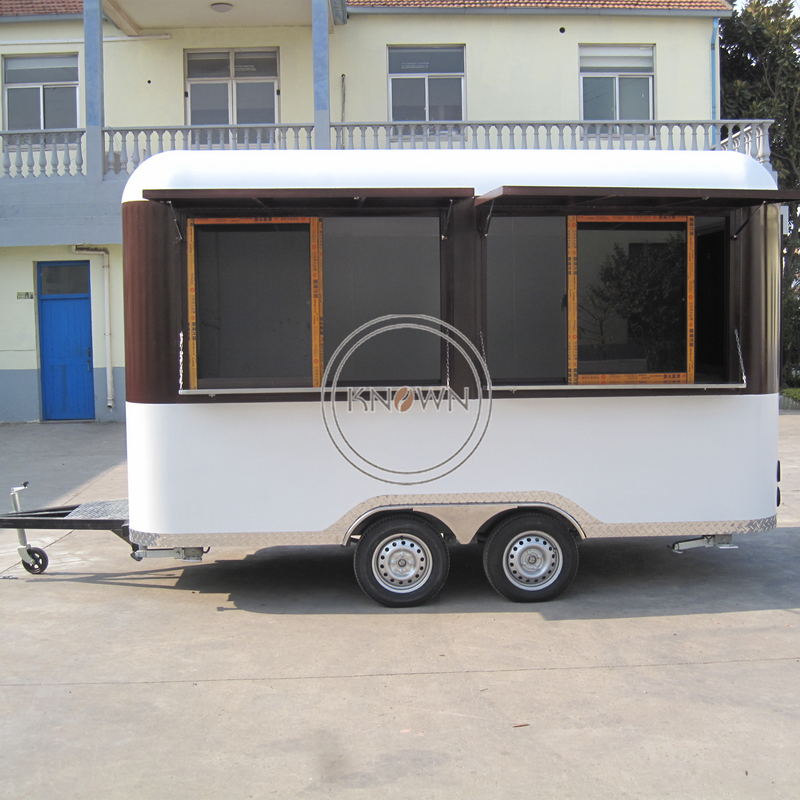KN-400R Airstream Colorful Food Truck Mobile Street Vending Trailer Ice Cream Display Food Trailer